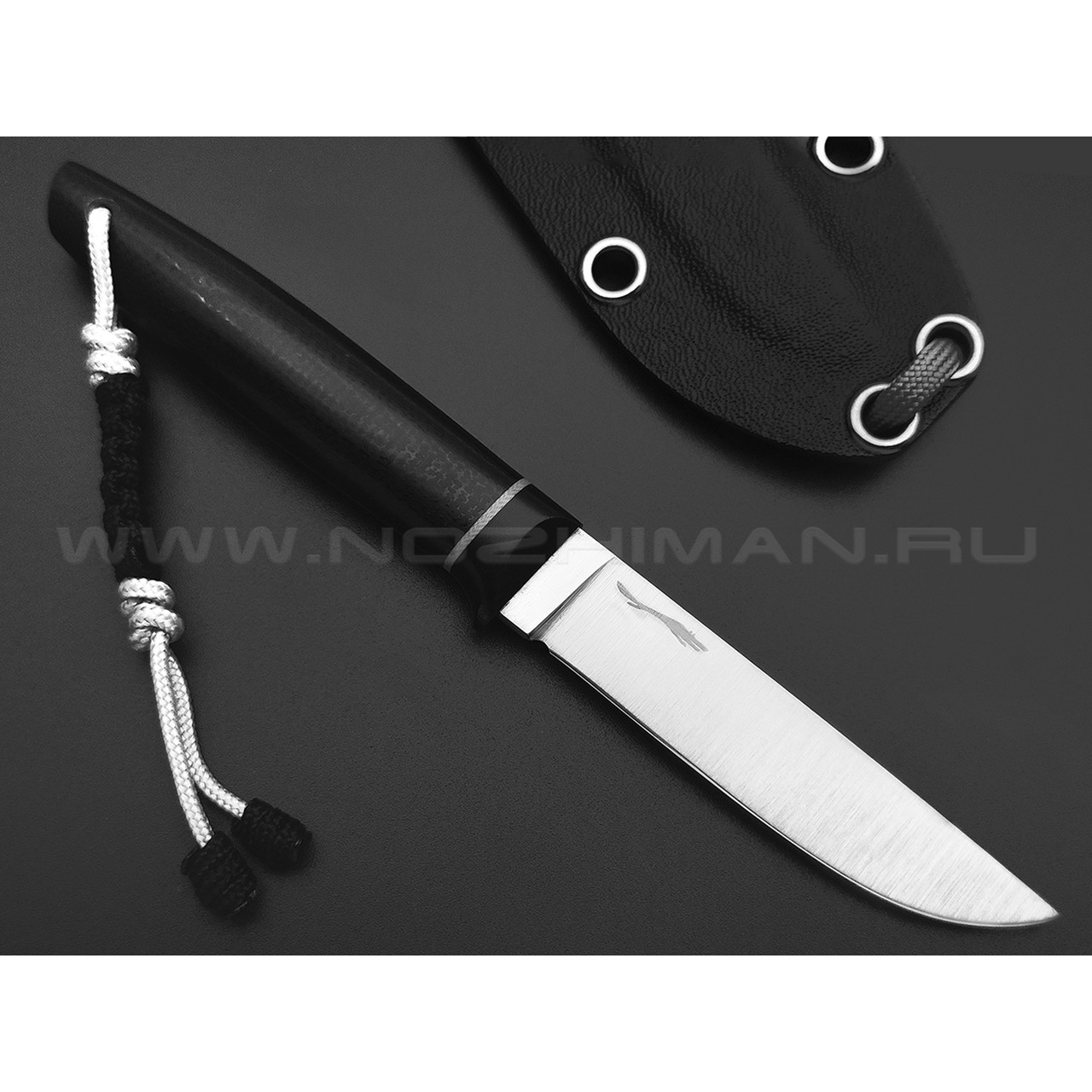 Волчий Век нож Слоненок Custom сталь 440C Krupp WA satin, рукоять G10 black