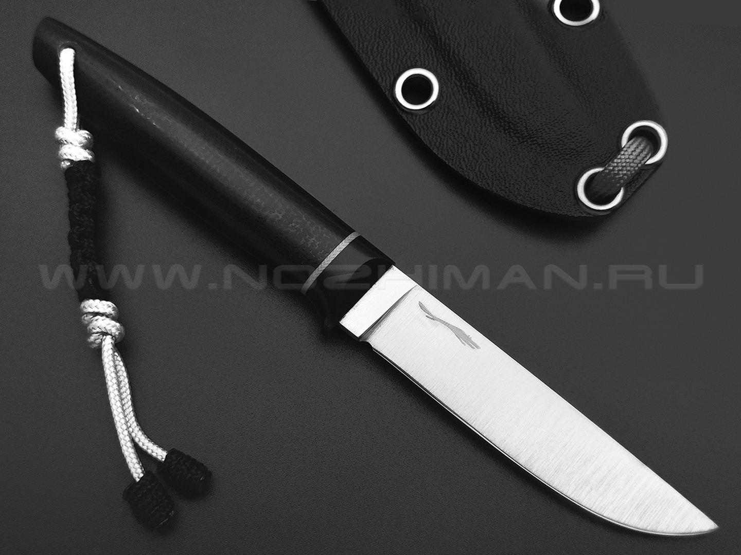 Волчий Век нож Слоненок Custom сталь 440C Krupp WA satin, рукоять G10 black