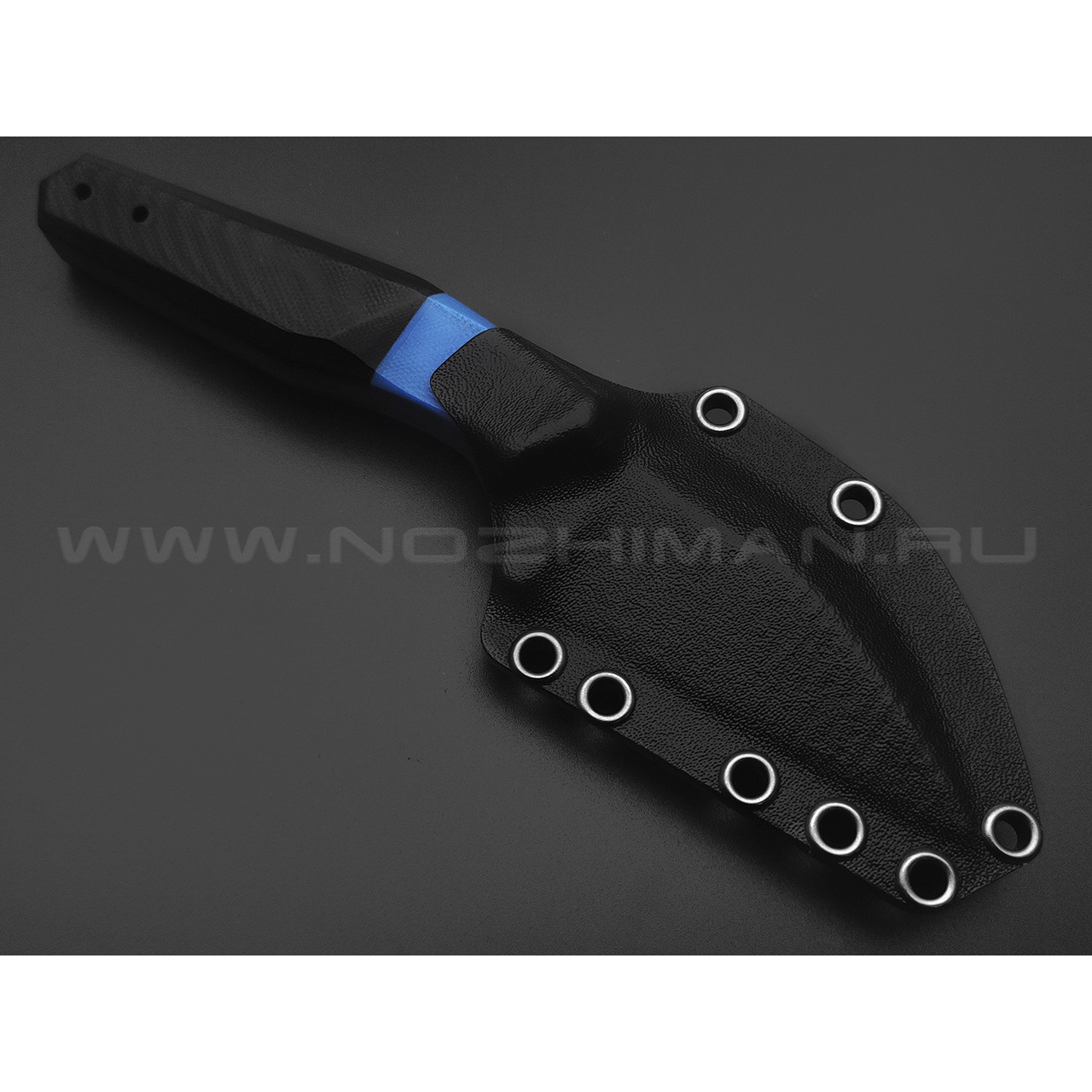 Волчий Век нож Wharn сталь PGK WA травление, рукоять G10 black & blue