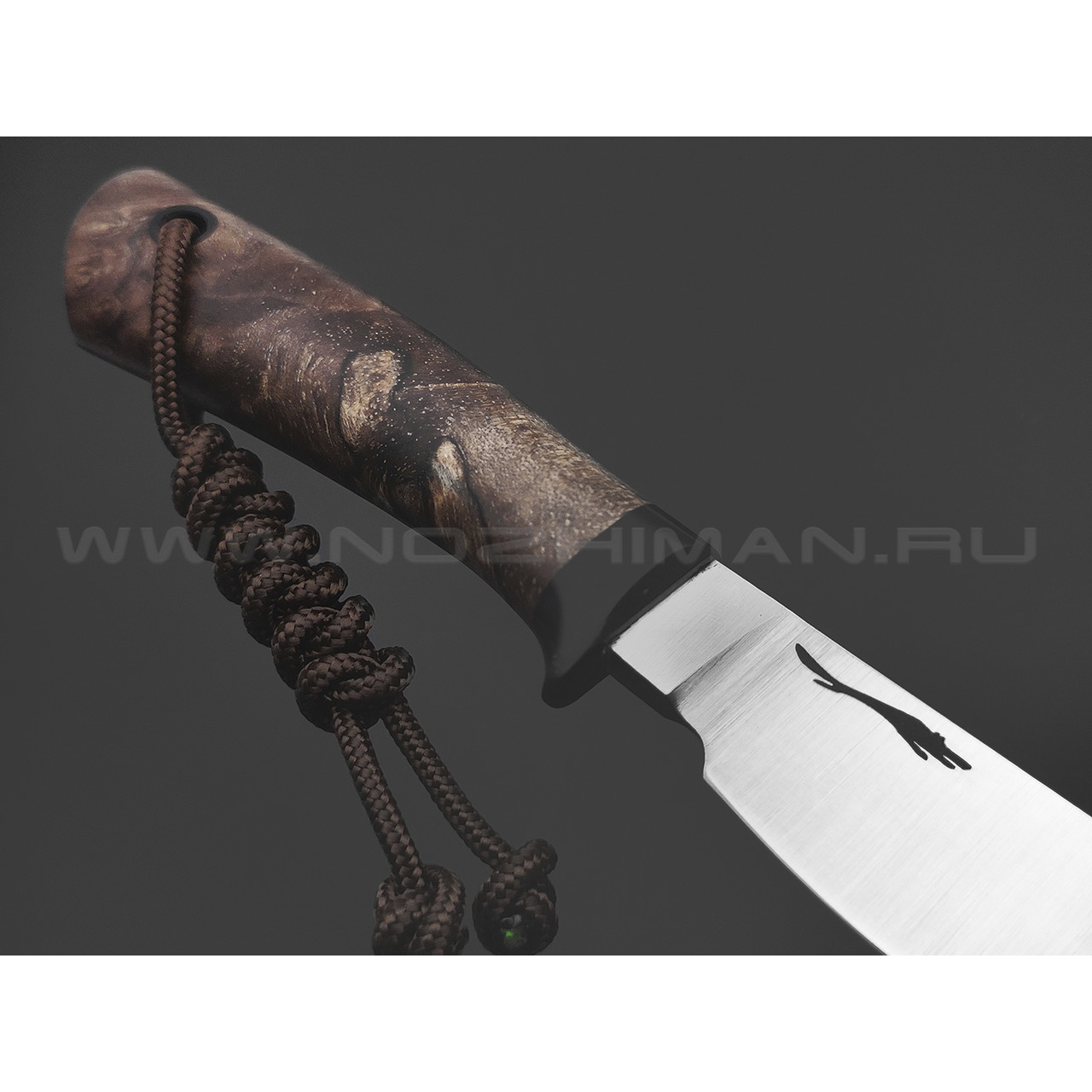 Волчий Век нож Слоненок Custom сталь N690 WA satin, рукоять Кап клена, G10