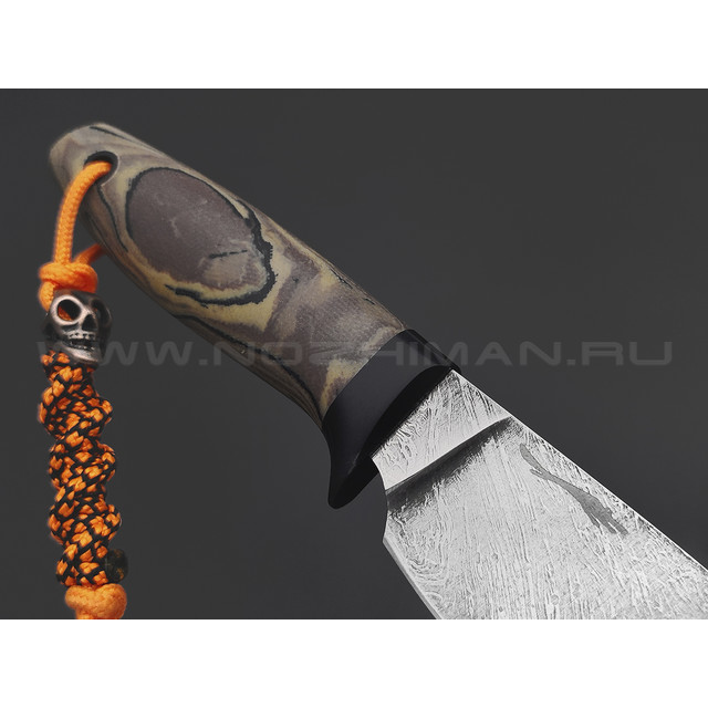 Волчий Век нож Полундра Custom сталь PGK WA травление, рукоять Micarta custom, G10