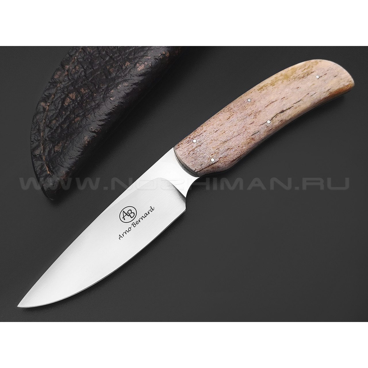 Arno Bernard нож Wild Dog сталь N690 ручной сатин, рукоять Кость жирафа