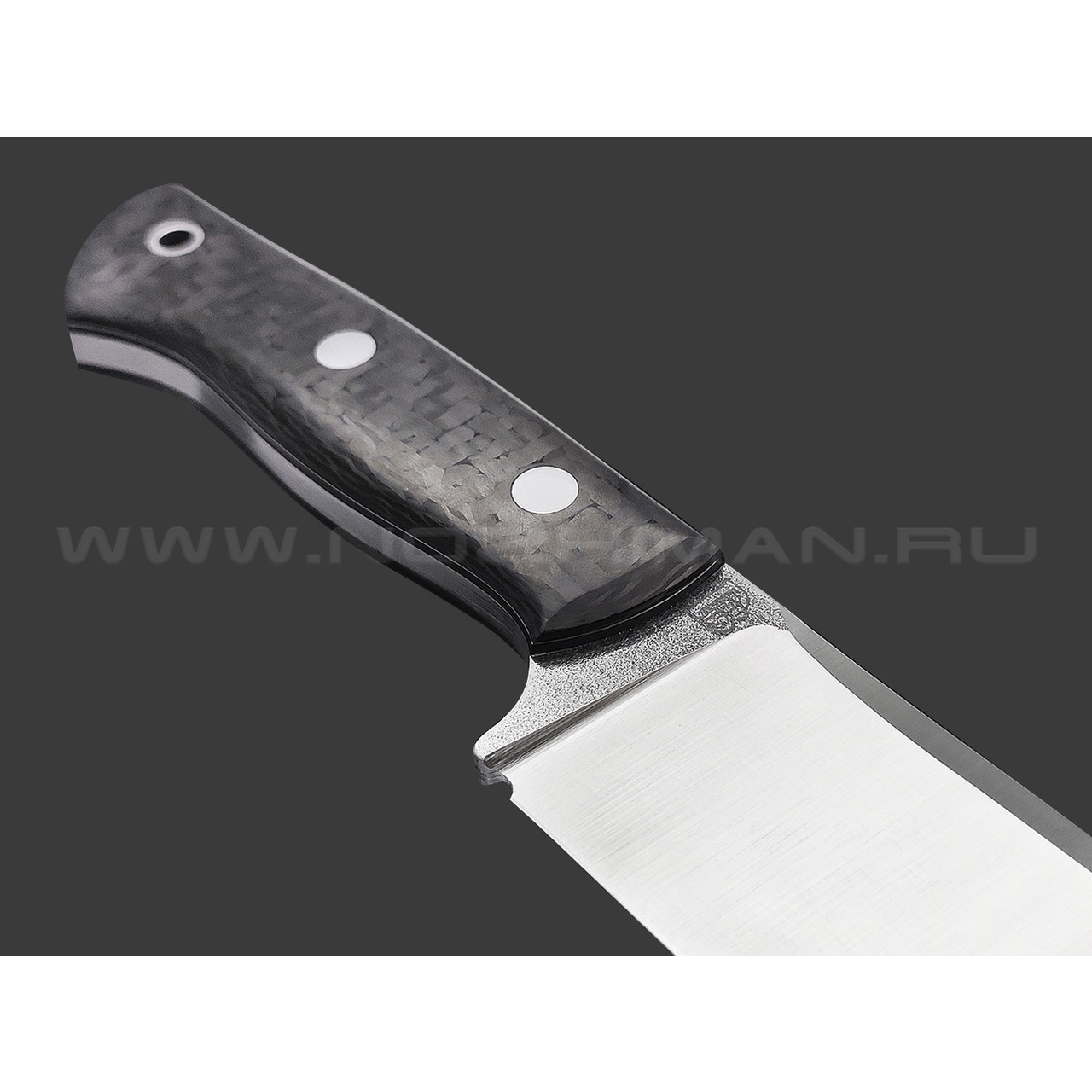 Дмитрий Болбат нож из стали CPR satin, рукоять Carbon fiber, никель, G10
