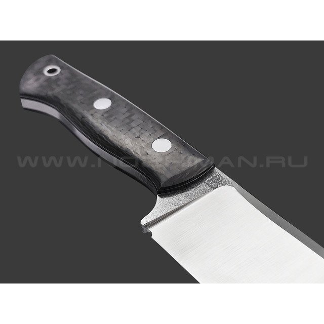 Дмитрий Болбат нож из стали CPR satin, рукоять Carbon fiber, никель, G10
