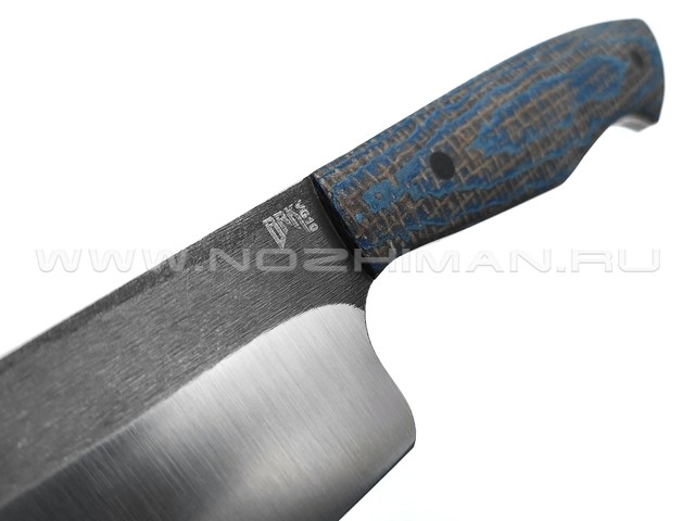 BRK кухонный нож Kiritsuke сталь VG-10, рукоять Micarta jute blue