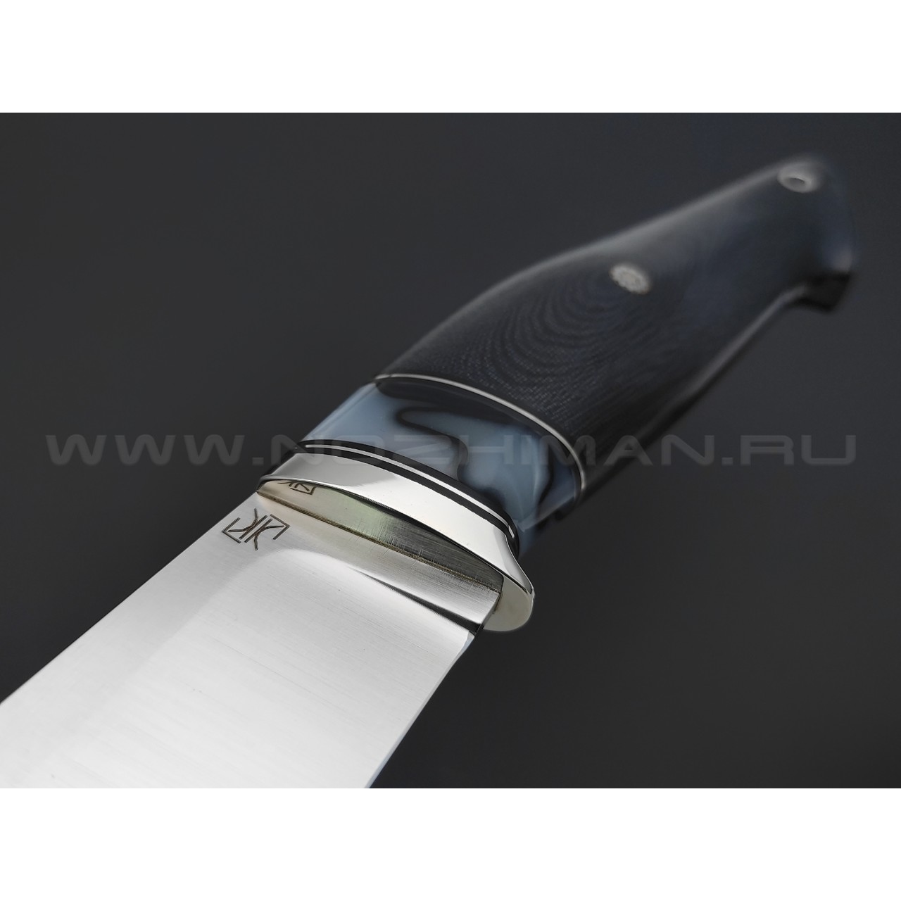 Кузница Ковчег нож Корвет сталь D2, рукоять Микарта, киринит, мельхиор