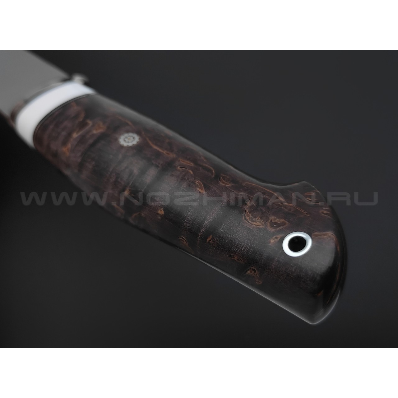Кузница Ковчег нож Скаут сталь D2, рукоять Карельская береза, кориан, мельхиор