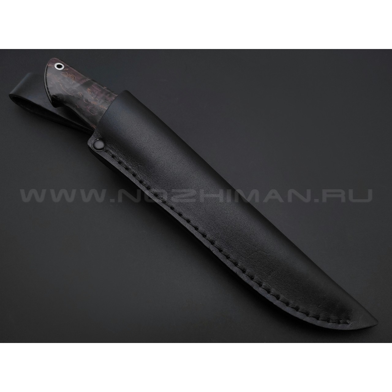 Кузница Ковчег нож Скаут сталь D2, рукоять Карельская береза, кориан, мельхиор