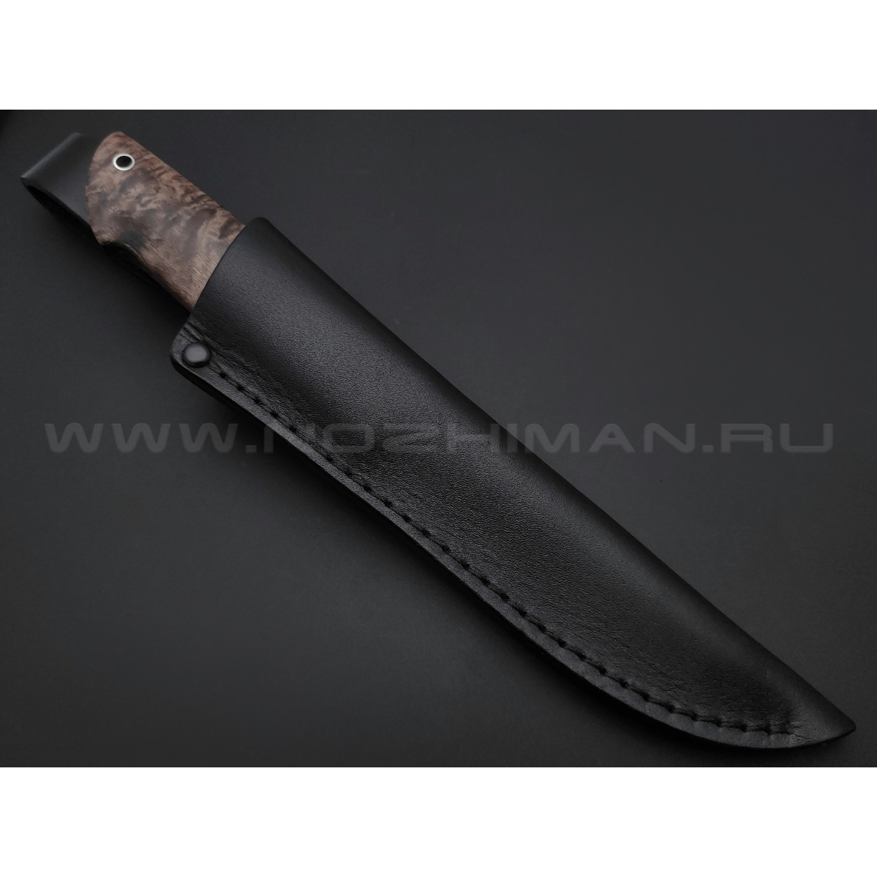 Кузница Ковчег нож Скаут сталь D2, рукоять Карельская береза, кориан, мельхиор