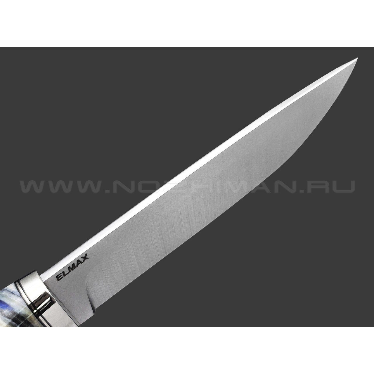 Кузница Ковчег нож Беркут-2 сталь Elmax, рукоять Корень ореха, зуб мамонта, мельхиор
