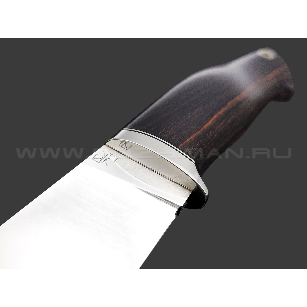 Кузница Ковчег нож Беркут-2 сталь Elmax, рукоять Айронвуд, мельхиор