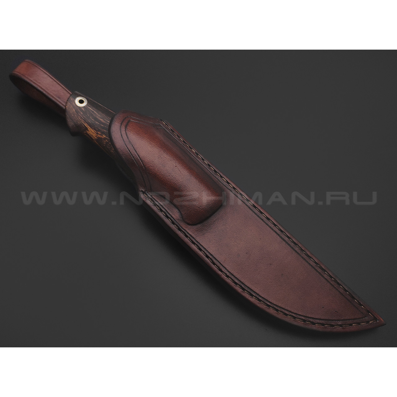 Кузница Ковчег нож Беркут-2 сталь Elmax, рукоять Айронвуд, мельхиор