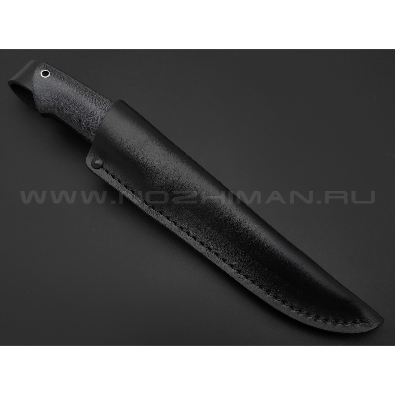 Кузница Ковчег нож Таежный сталь S390, рукоять Микарта, мельхиор