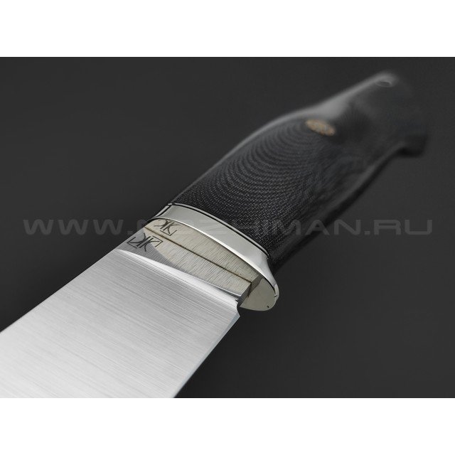Кузница Ковчег нож Таежный сталь S390, рукоять Микарта, мельхиор