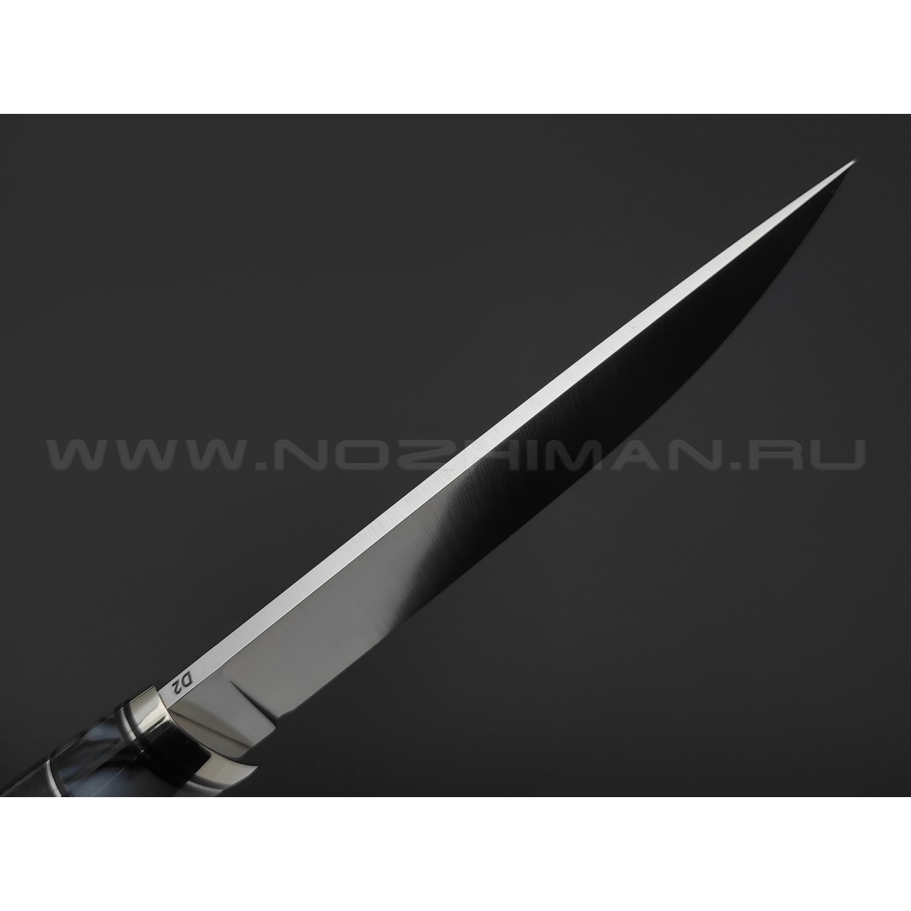Кузница Ковчег нож Скаут сталь D2, рукоять Микарта, киринит, мельхиор