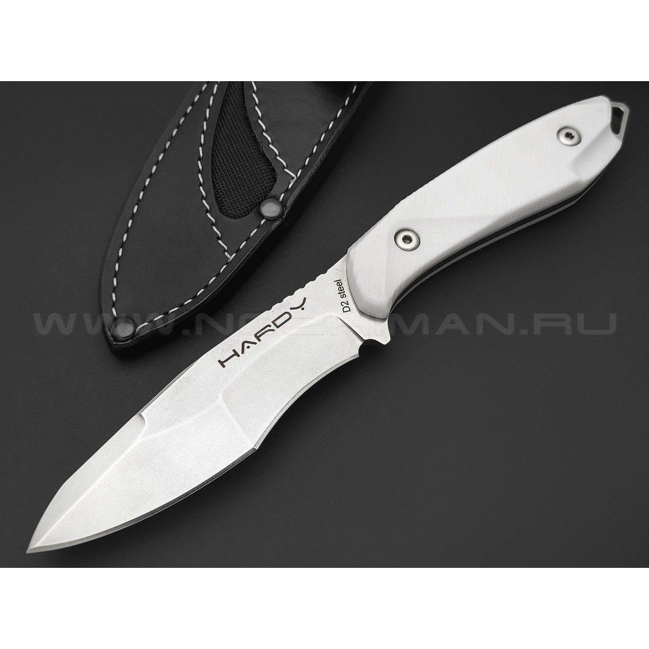 Mr.Blade нож Hardy сталь D2, рукоять G10 white