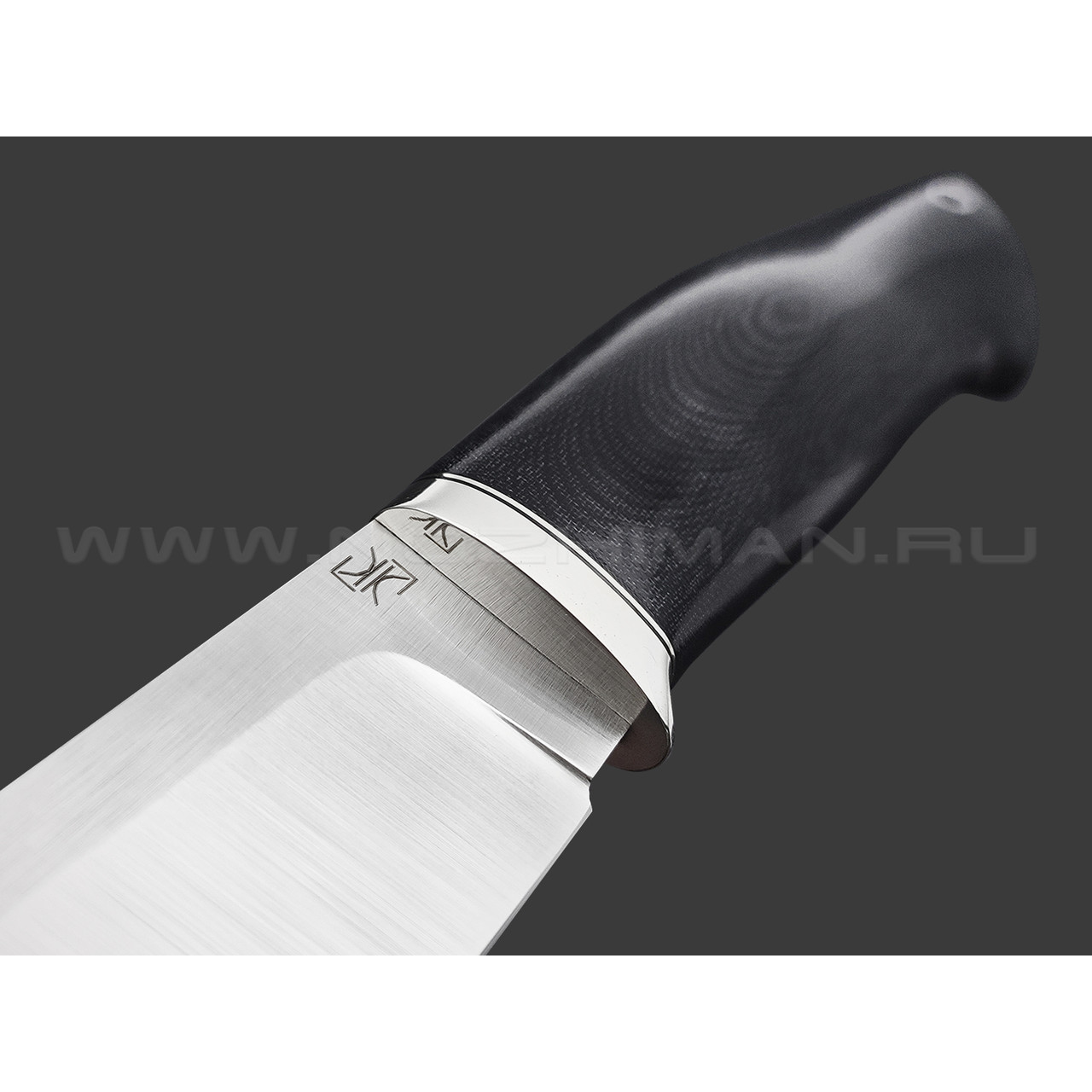 Кузница Ковчег нож Скаут сталь Elmax, рукоять Микарта, мельхиор