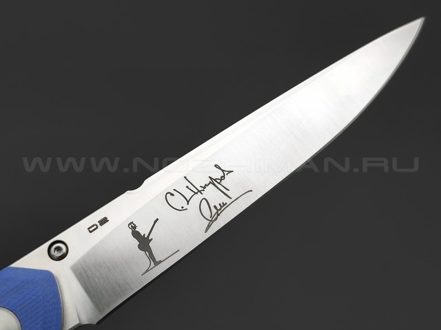 Mr.Blade нож Astris сталь D2, рукоять G10 blue (Автограф Сергея Шнурова)