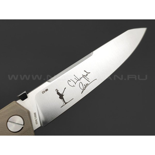 Mr.Blade нож Pike сталь D2, рукоять G10 tan (Автограф Сергея Шнурова)