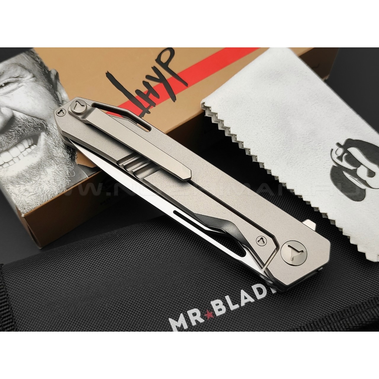 Mr.Blade нож Keeper сталь M390, рукоять титан - Лабутены (Сергей Шнуров) 