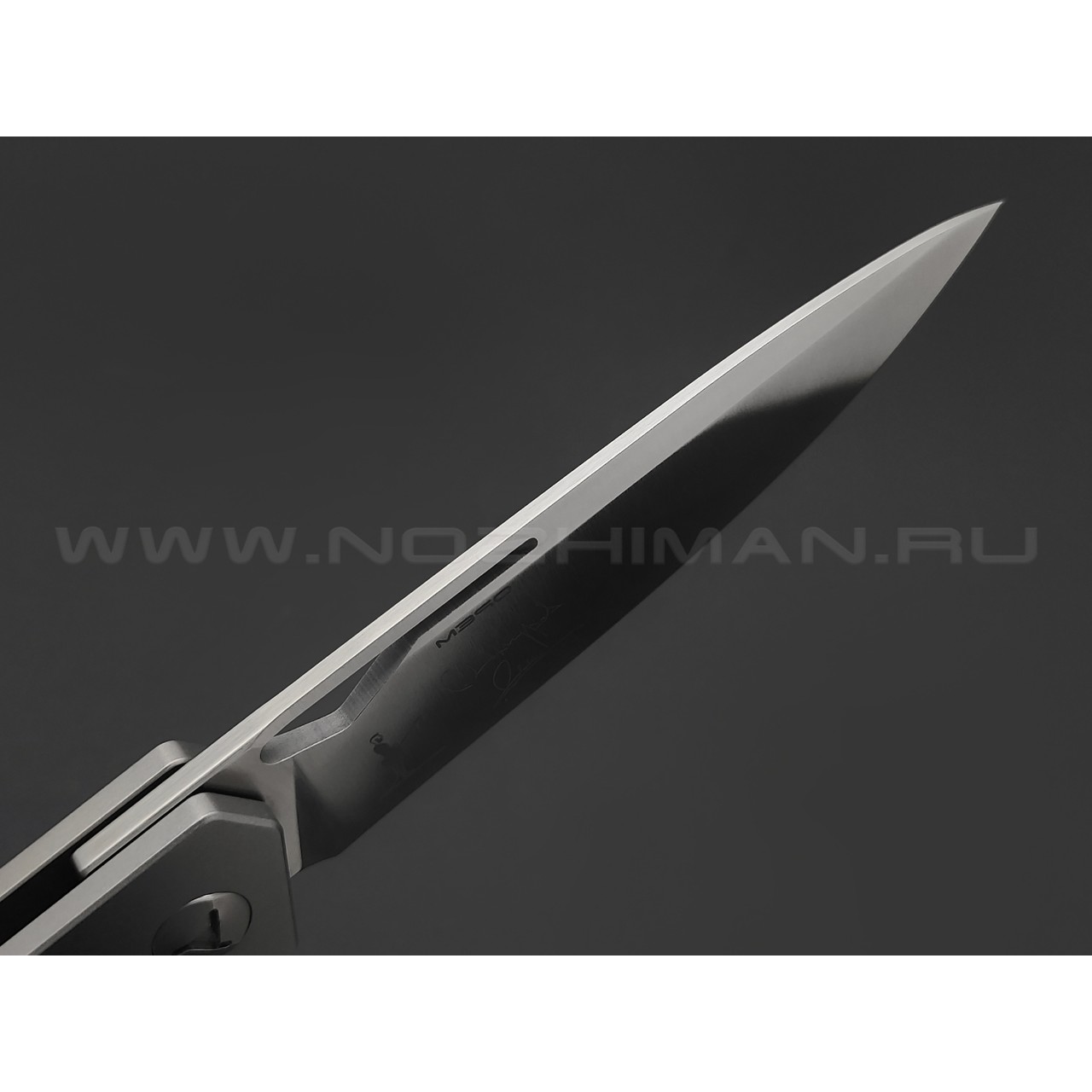 Mr.Blade нож Keeper сталь M390, рукоять титан - Лабутены (Сергей Шнуров) 