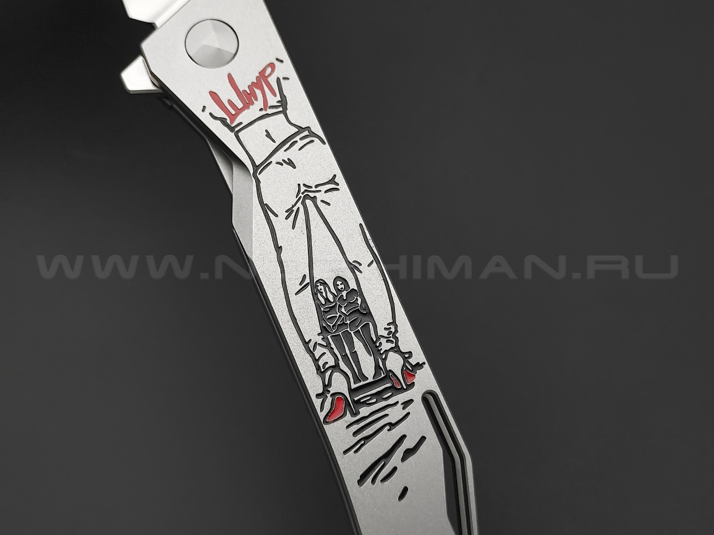 Mr.Blade нож Keeper сталь M390, рукоять титан - Лабутены (Сергей Шнуров) 