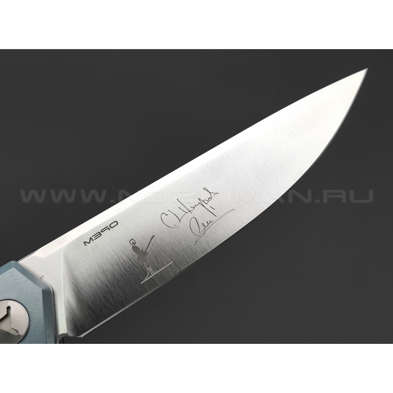 Mr.Blade нож Lance сталь M390, рукоять Titanium - Лабутены (Сергей Шнуров)
