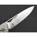 Mr.Blade нож Keeper сталь M390, рукоять титан - NO SHNUR NO PARTY (Сергей Шнуров) Metallic