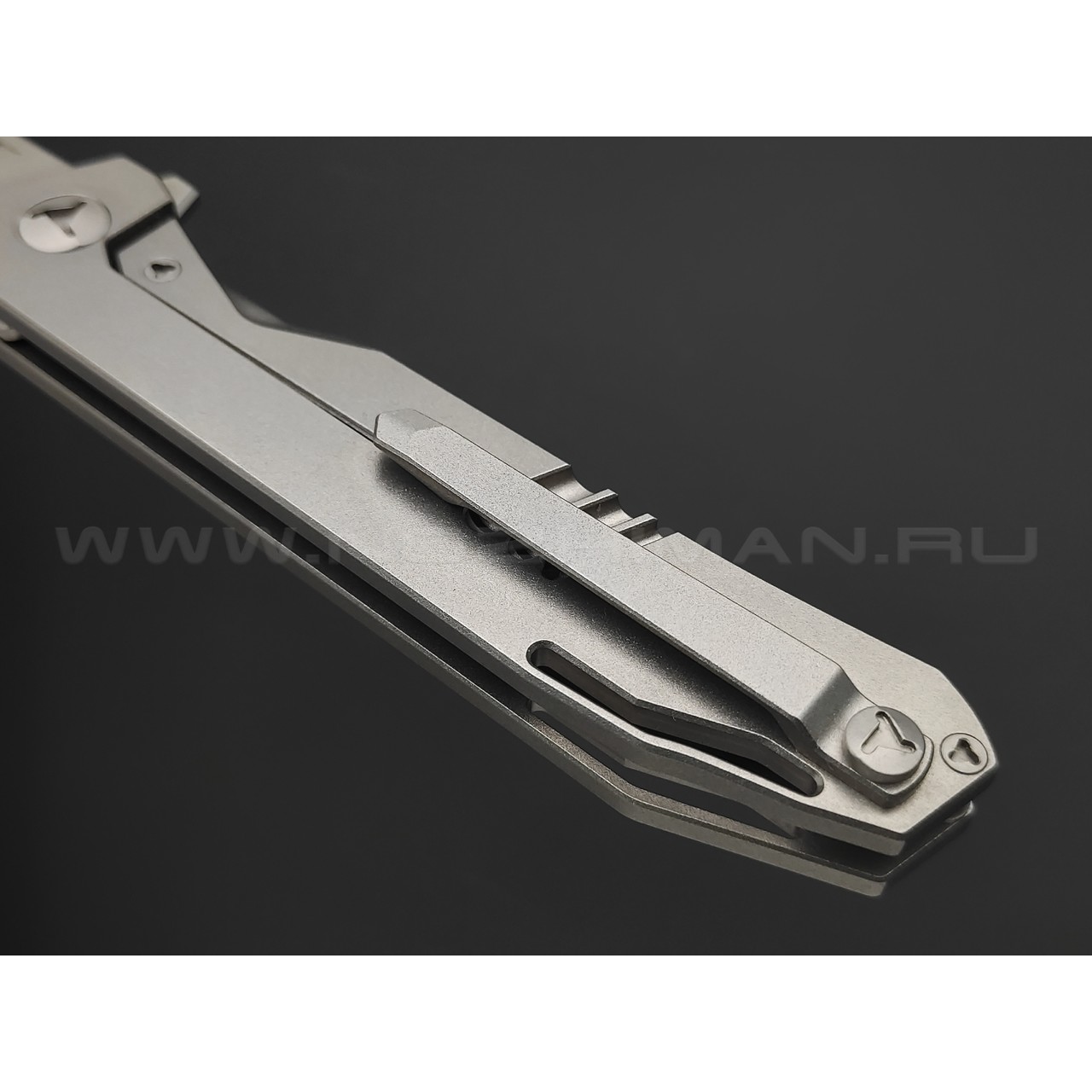 Mr.Blade нож Keeper сталь M390, рукоять титан - NO SHNUR NO PARTY (Сергей Шнуров) Metallic