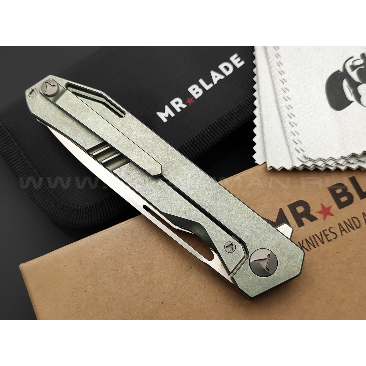 Mr.Blade нож Keeper сталь M390, рукоять titanium green