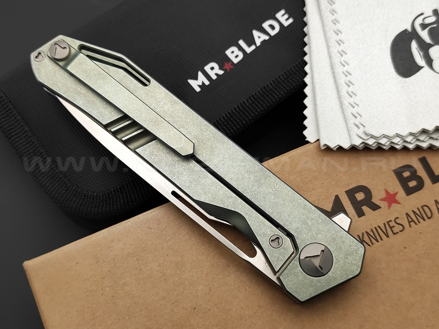 Mr.Blade нож Keeper сталь M390, рукоять titanium green