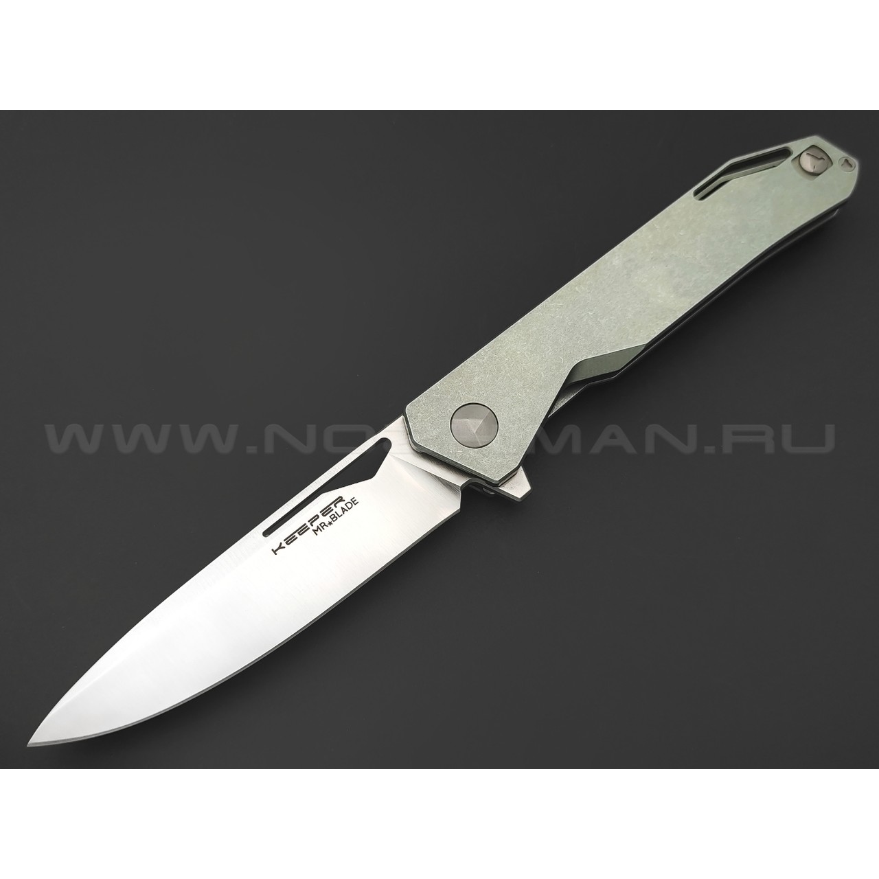 Mr.Blade нож Keeper сталь M390, рукоять titanium green