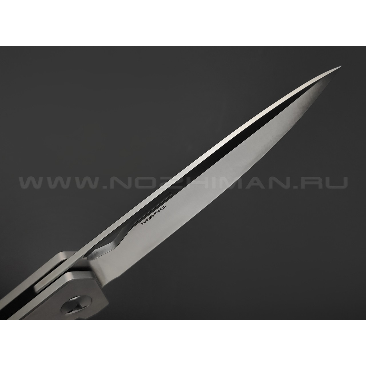 Mr.Blade складной нож Keeper "Тигр" сталь M390 satin, рукоять Titanium, ручная художественная гравировка