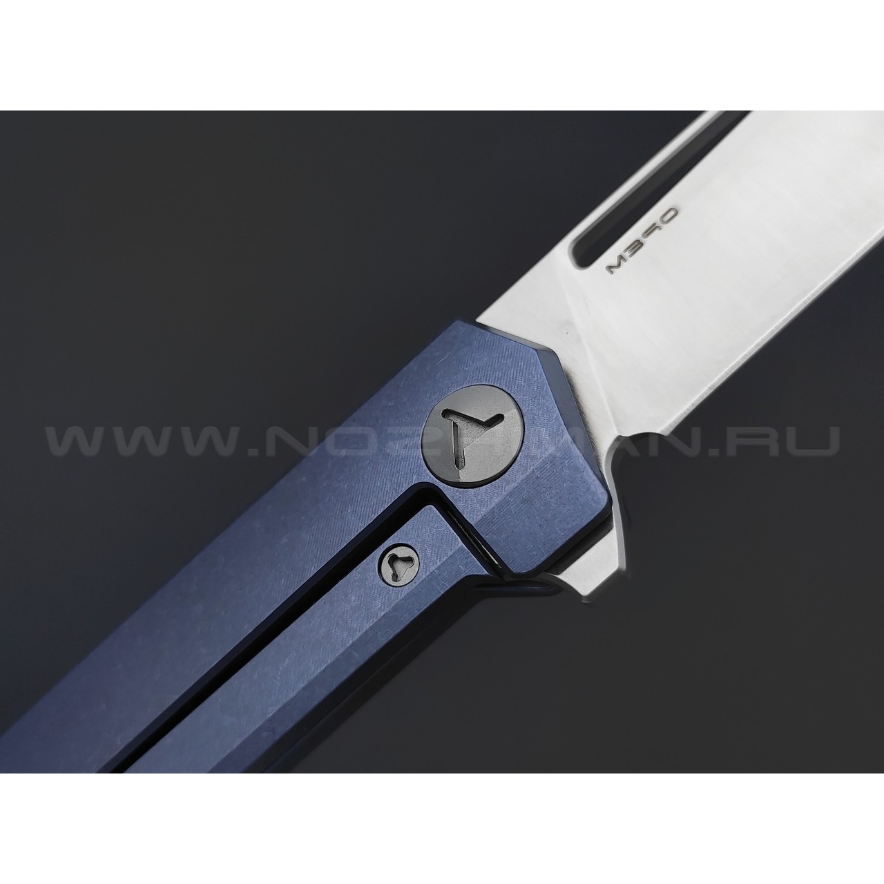 Mr.Blade нож Snob сталь M390, рукоять Titanium Blue