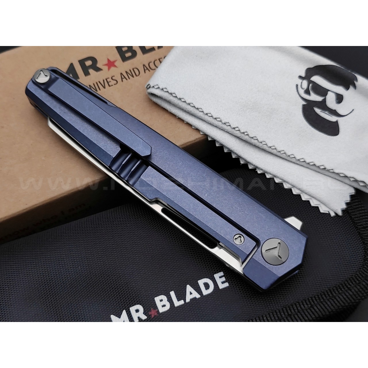 Mr.Blade нож Snob сталь M390, рукоять Titanium Blue