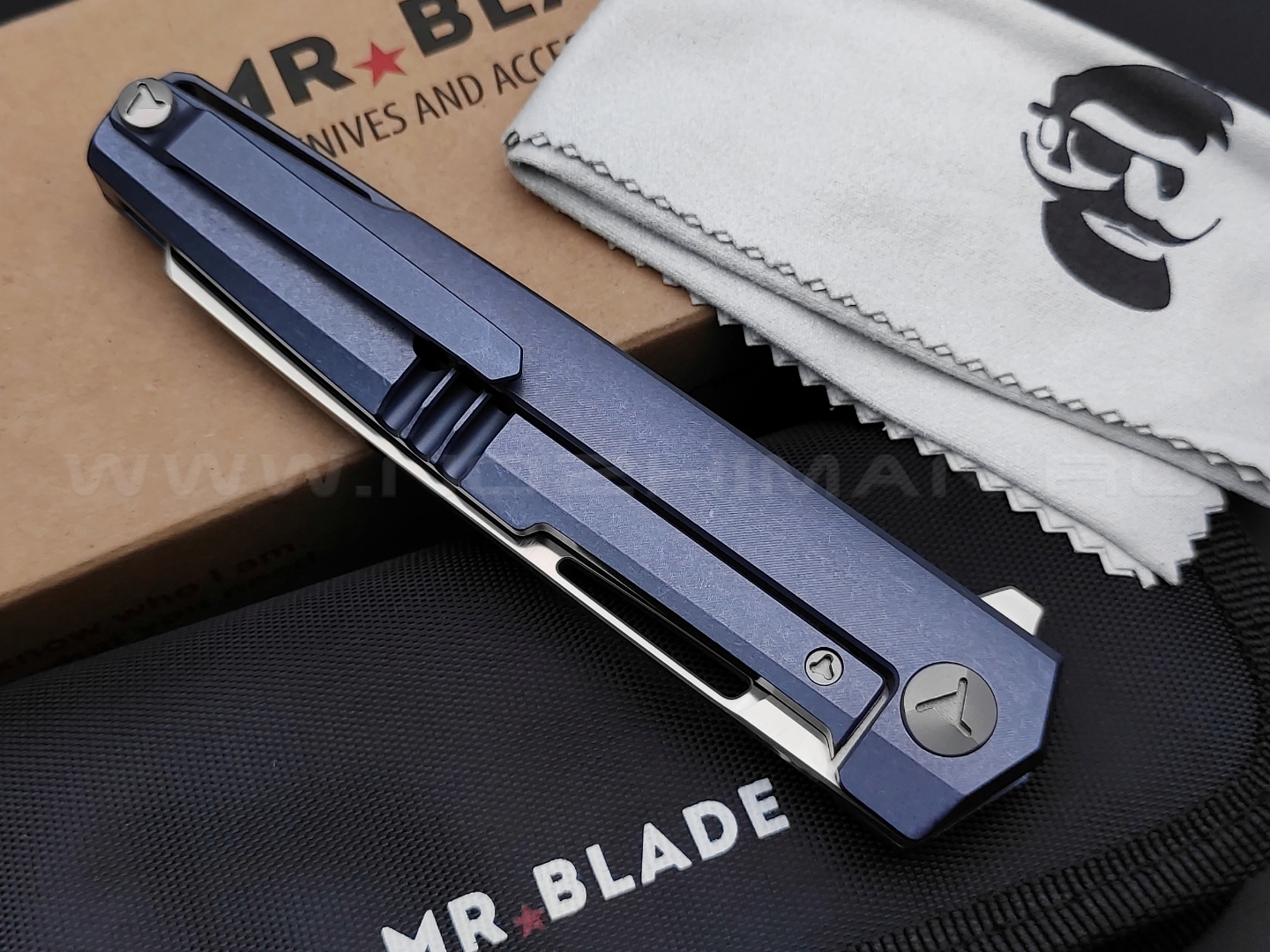 Mr.Blade нож Snob сталь M390, рукоять Titanium Blue