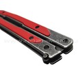 Mr.Blade балисонг Madcap сталь Aus-8 блэквош, рукоять G10 red