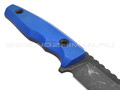 Нож с Котом Тик-Так 2 сталь X105, рукоять G10 blue, kydex blue