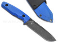 Нож с Котом Тик-Так 2 сталь X105, рукоять G10 blue, kydex blue