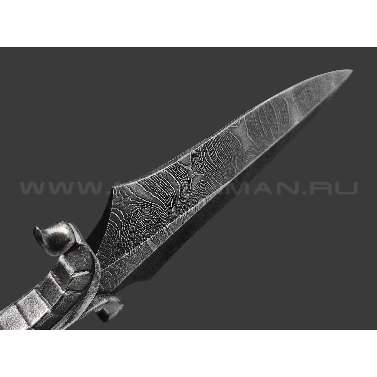 Эхо нож Скорпион сталь Дамаск, рукоять Бронза, серебро, шкатулка