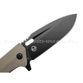 Нож Boker Plus Caracal Folder Tactical 01BO759 сталь D2 black, рукоять G10 tan