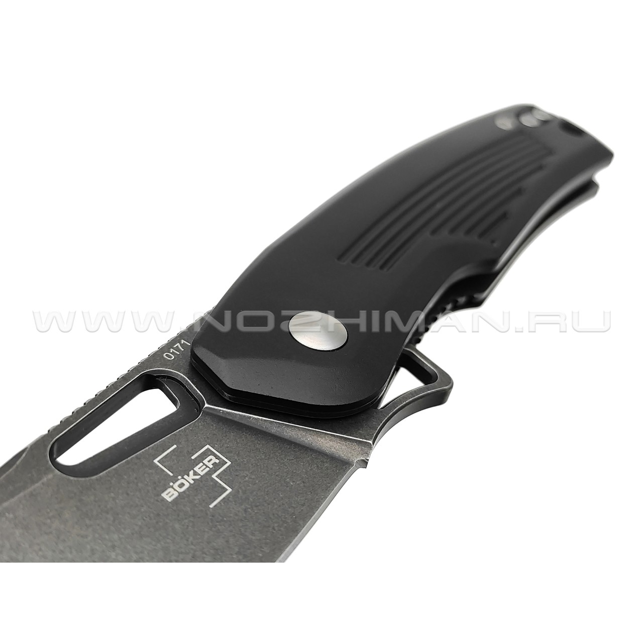 Нож Boker Plus Nahal 01BO628 сталь D2 блэквош, рукоять Aluminum 6061-T6
