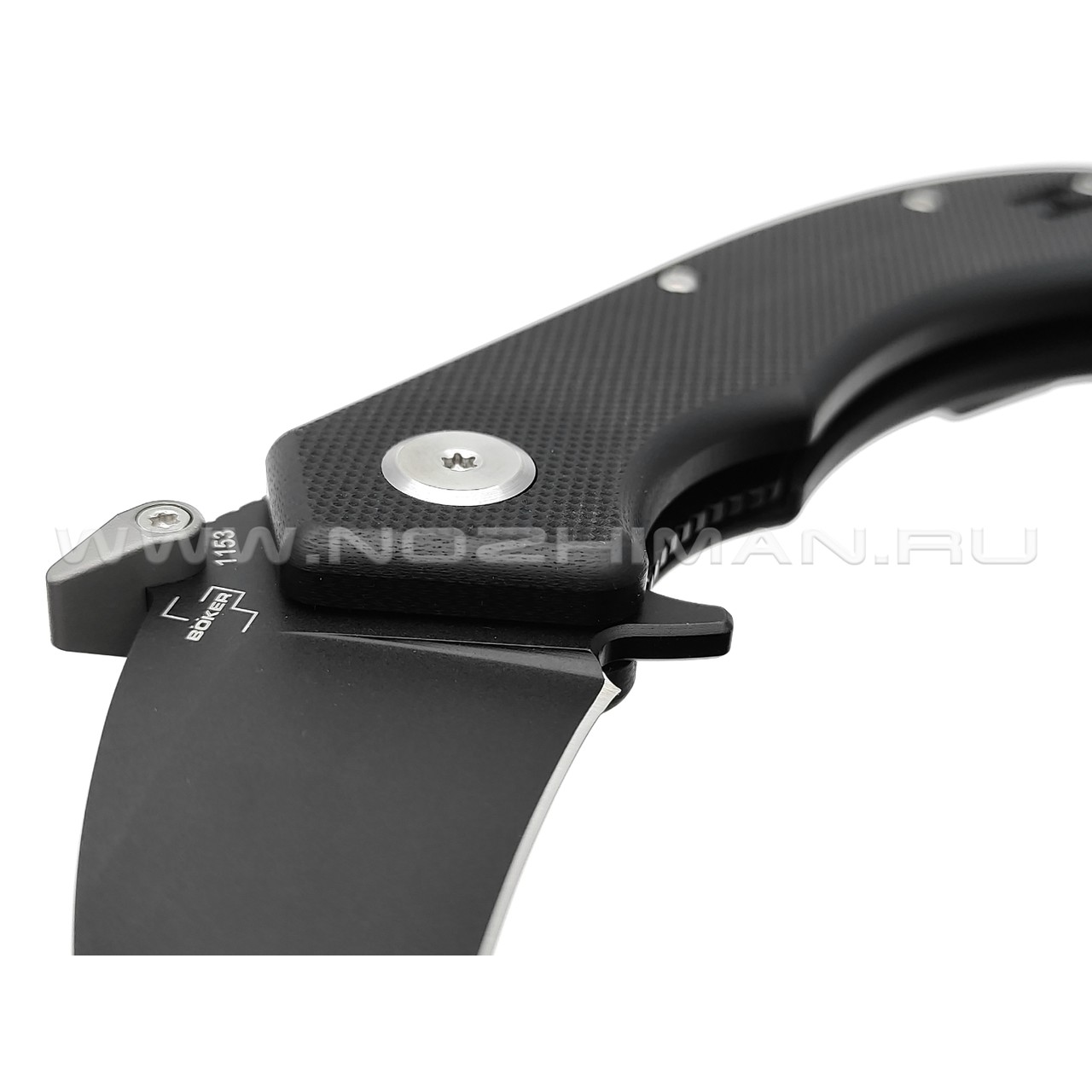 Нож Boker Plus HEL Karambit 01BO515 сталь 154СМ black, рукоять G10 black, steel