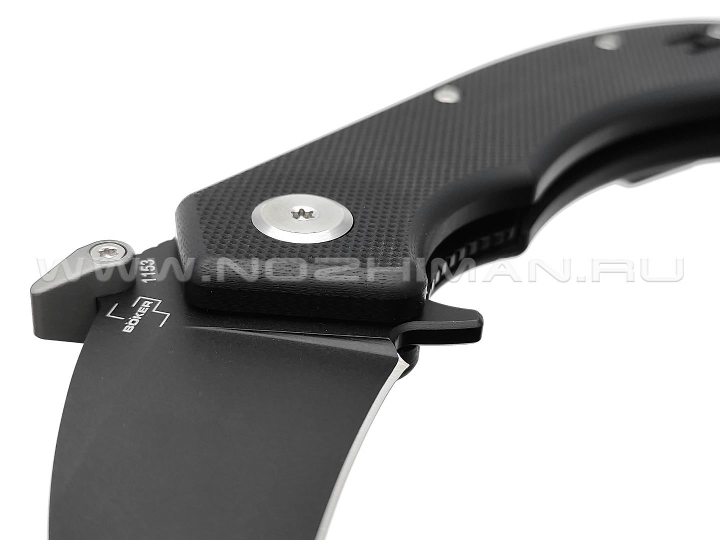 Нож Boker Plus HEL Karambit 01BO515 сталь 154СМ black, рукоять G10 black, steel