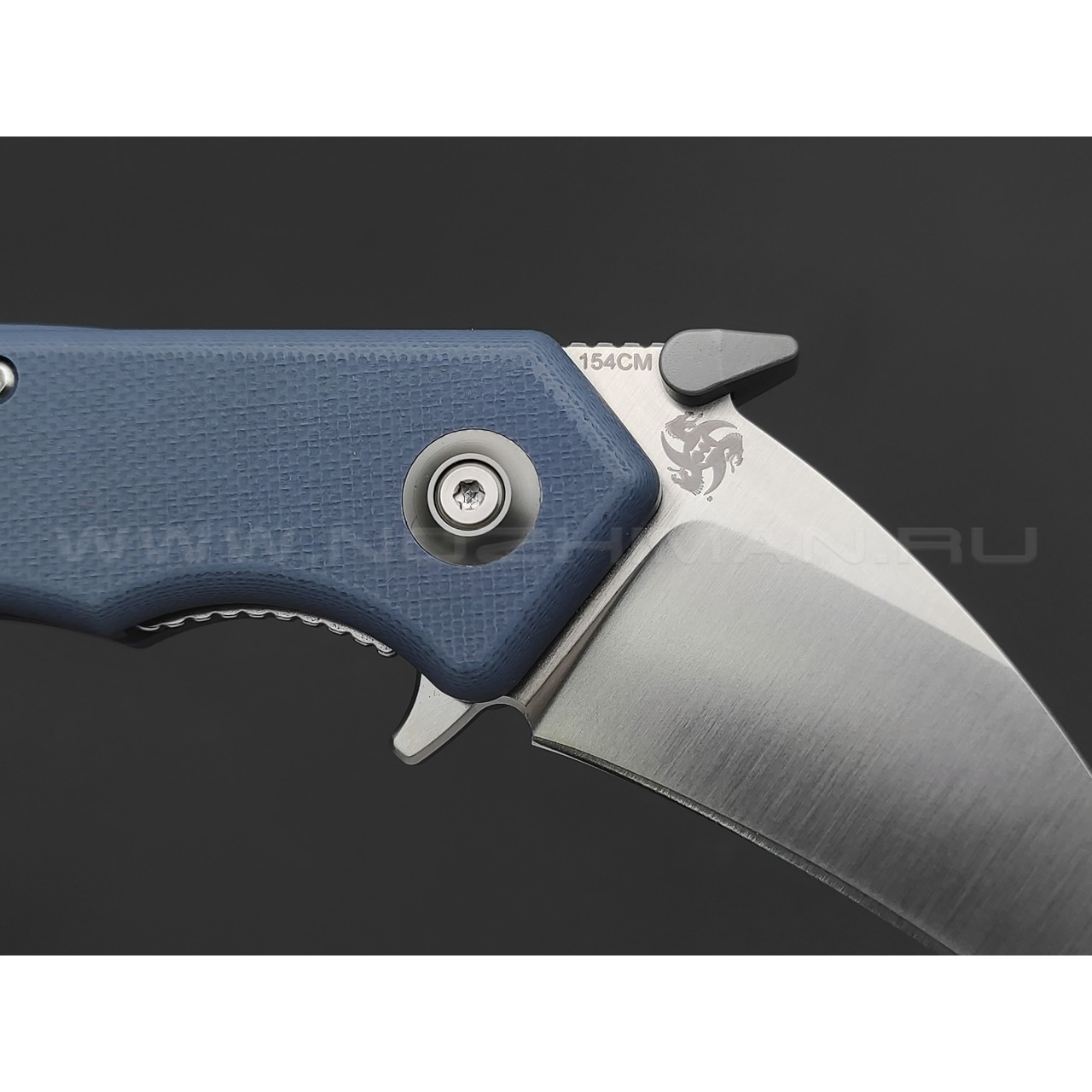 Нож Boker Plus HEL Karambit 01BO516 сталь 154СМ satin, рукоять G10 blue, steel