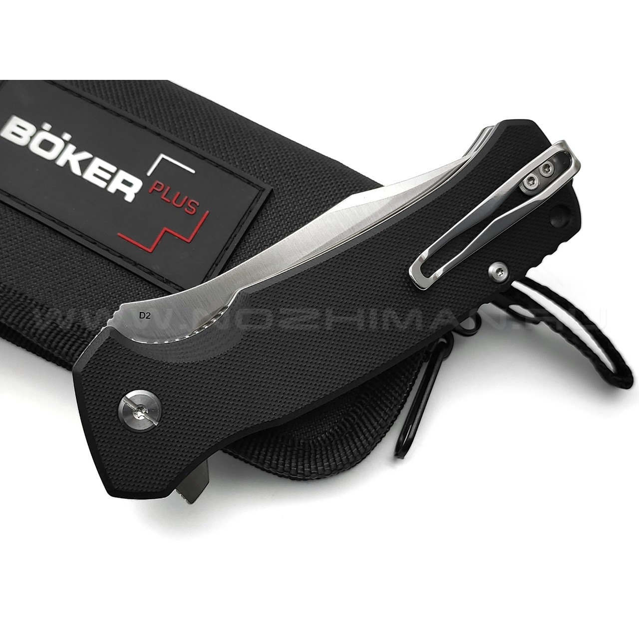 Нож Boker Plus M.E.R.K. 1 01BO552 сталь D2 satin, рукоять G10 black