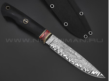 Волчий Век нож Слон Custom сталь CPM S125V WA травление, рукоять Black wood, зуб мамонта, латунь