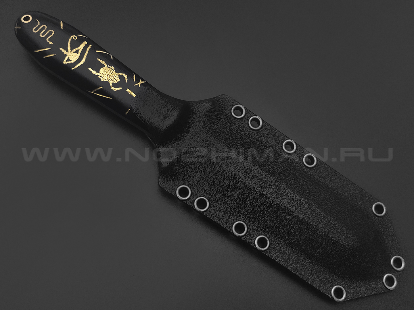 Волчий Век нож Lancette Custom Egypt Edition сталь N690 WA, рукоять G10 с ручной гравировкой