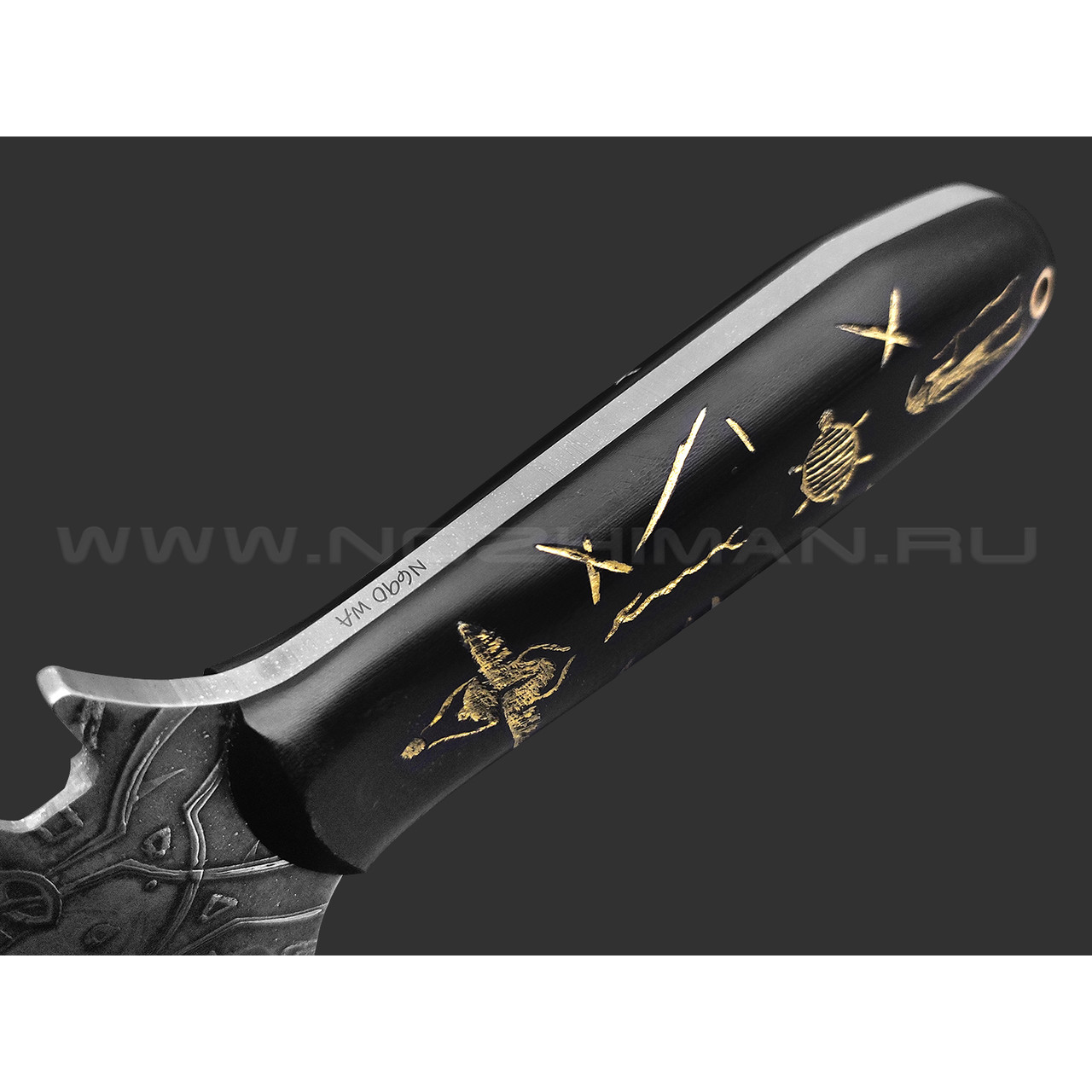 Волчий Век нож Lancette Custom Egypt Edition сталь N690 WA, рукоять G10 с ручной гравировкой
