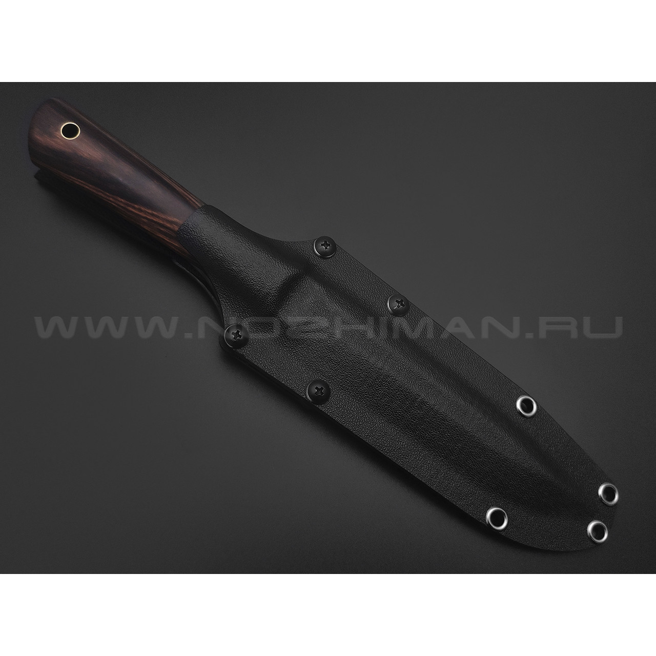 Волчий Век нож Слон Custom сталь PGK WA травление, рукоять Айронвуд, carbon fiber